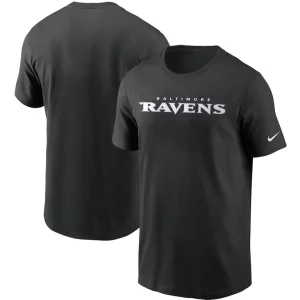 Baltimore ravens nike team wordmark t shirt Black