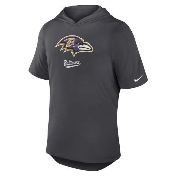 Baltimore ravens nike tri blend performance hoodie t shirt anthracite Multi M