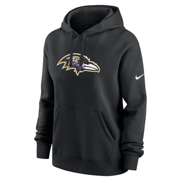 Baltimore ravens nike womens club fleece pullover hoodie Black S