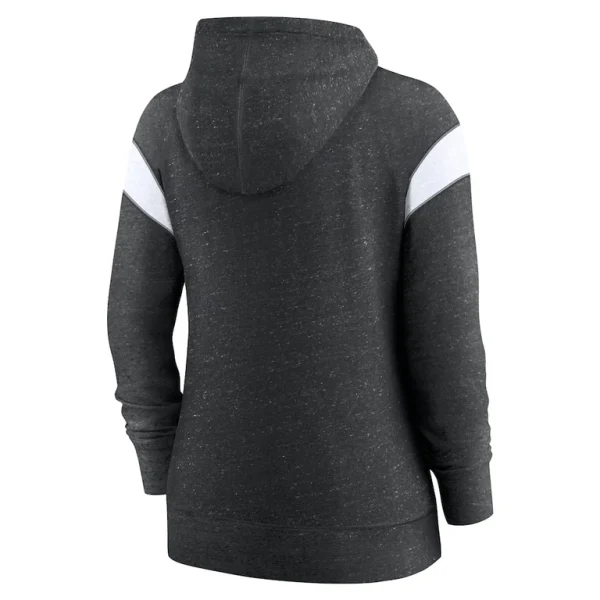 Baltimore ravens nike womens monaco lightweight full zip hoodie Heather blackwhite M