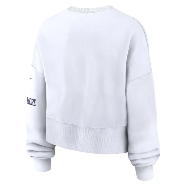 Baltimore ravens nike womens oversized pullover sweatshirt White M