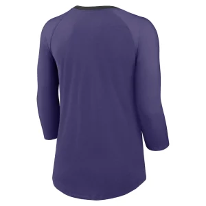 Baltimore ravens nike womens raglan 34 sleeve t shirt Purple M