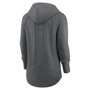 Baltimore ravens nike womens raglan funnel neck pullover hoodie Heather charcoal M