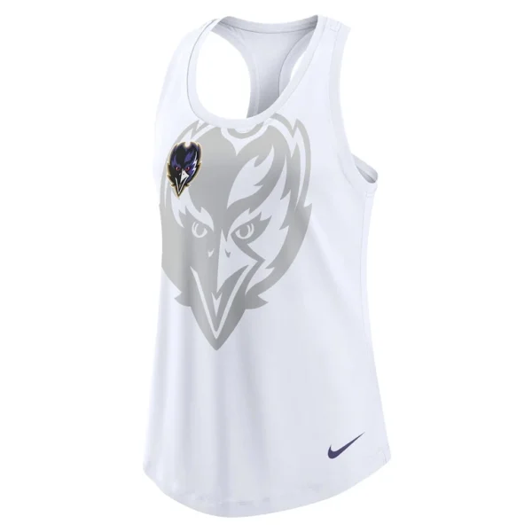 Baltimore ravens nike womens tri blend scoop neck racerback tank top White S