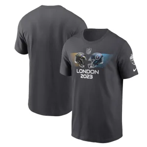 Baltimore ravens vs. tennessee titans nike 2023 london game essential t shirt anthracite Multi