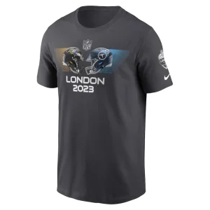 Baltimore ravens vs. tennessee titans nike 2023 london game essential t shirt anthracite Multi M