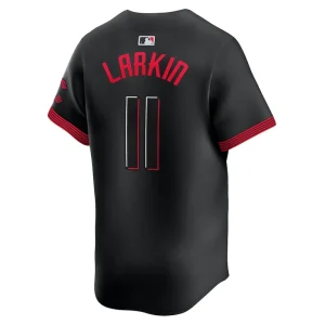 Barry larkin cincinnati reds nike city connect limited jersey Black L