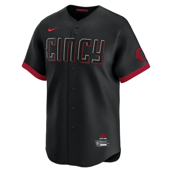 Barry larkin cincinnati reds nike city connect limited jersey Black M