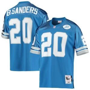 Barry sanders detroit lions 1991 mitchell ness authentic throwback retired player jersey Blue