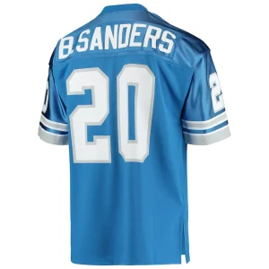 Barry sanders detroit lions 1991 mitchell ness authentic throwback retired player jersey Blue 44
