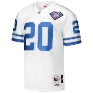 Barry sanders detroit lions 1994 mitchell ness authentic throwback retired player jersey White 40