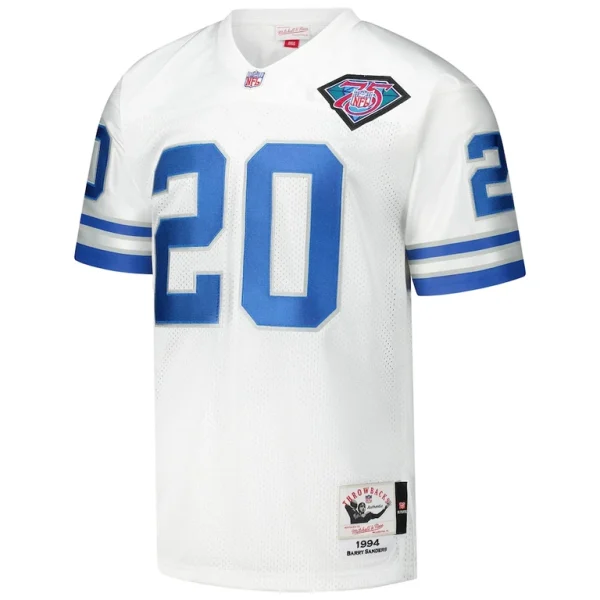 Barry sanders detroit lions 1994 mitchell ness authentic throwback retired player jersey White 40