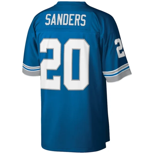 Barry sanders detroit lions mitchell ness big tall 1996 retired player replica jersey Blue 4XB