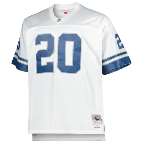 Barry sanders detroit lions mitchell ness big tall 1996 retired player replica jersey White 3XB