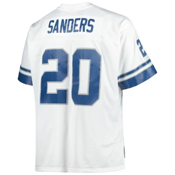 Barry sanders detroit lions mitchell ness big tall 1996 retired player replica jersey White 4XB