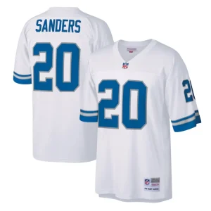 Barry sanders detroit lions mitchell ness legacy replica jersey White