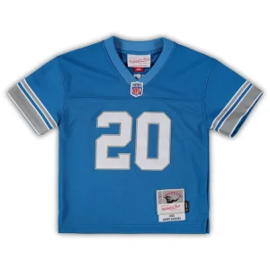 Barry sanders detroit lions mitchell ness toddler 1996 retired legacy jersey Blue 3T