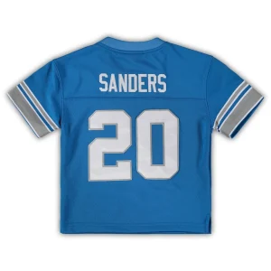 Barry sanders detroit lions mitchell ness toddler 1996 retired legacy jersey Blue 4T