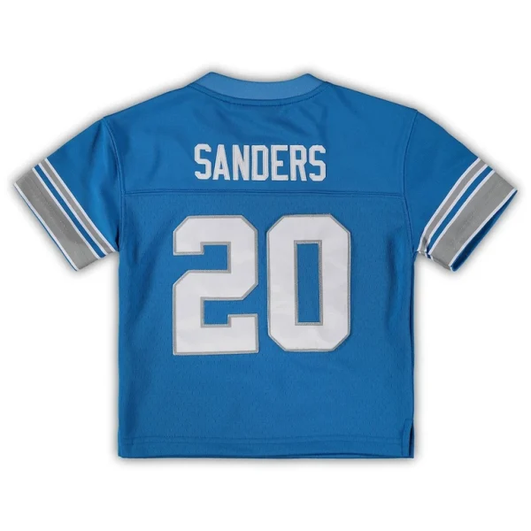Barry sanders detroit lions mitchell ness toddler 1996 retired legacy jersey Blue 4T