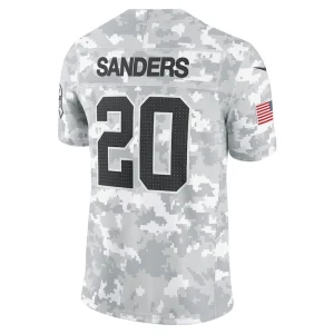 Barry sanders detroit lions nike 2024 salute to service retired player limited jersey Arctic camo L