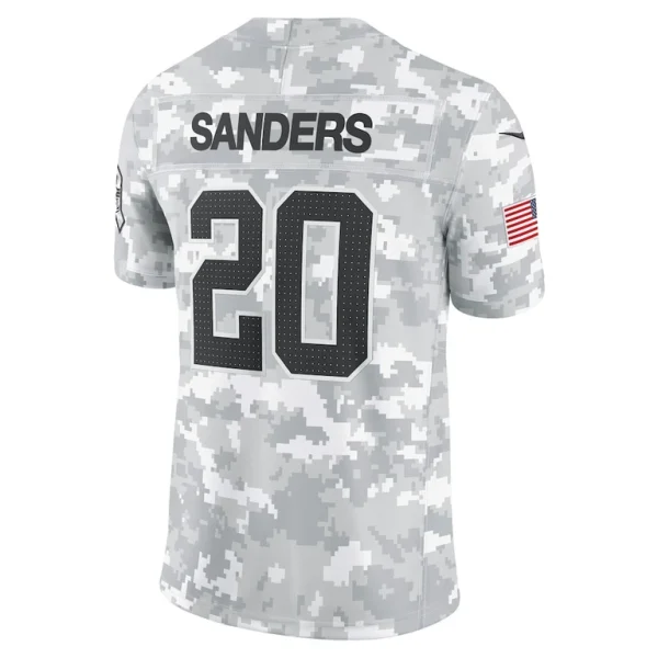Barry sanders detroit lions nike 2024 salute to service retired player limited jersey Arctic camo L