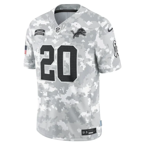 Barry sanders detroit lions nike 2024 salute to service retired player limited jersey Arctic camo M