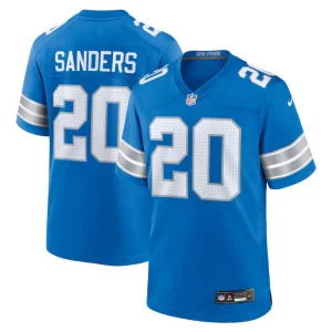 Barry sanders detroit lions nike retired player game jersey Blue