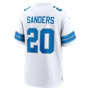 Barry sanders detroit lions nike retired player game jersey White L