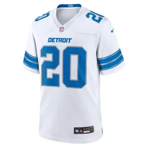 Barry sanders detroit lions nike retired player game jersey White M