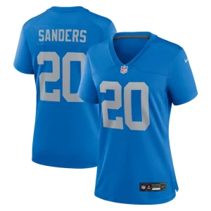 Barry sanders detroit lions nike womens alternate game jersey Blue