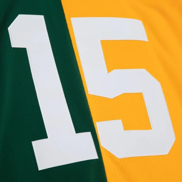 Bart starr green bay packers mitchell ness 1969 split legacy replica jersey Greengold XL