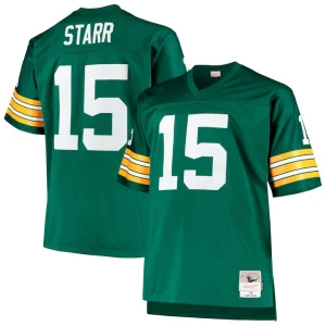 Bart starr green bay packers mitchell ness big tall 1968 retired player replica jersey Green