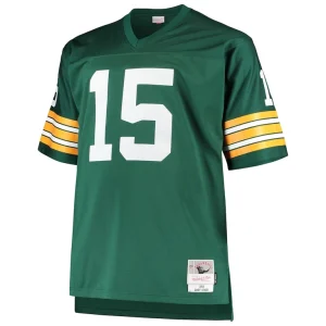 Bart starr green bay packers mitchell ness big tall 1968 retired player replica jersey Green 3XB