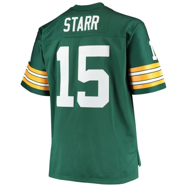Bart starr green bay packers mitchell ness big tall 1968 retired player replica jersey Green 4XB