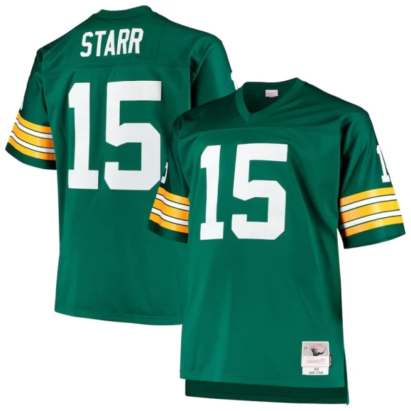 Bart starr green bay packers mitchell ness big tall 1968 retired player replica jersey Green