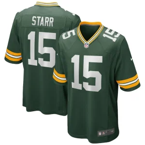 Bart starr green bay packers nike game retired player jersey Green