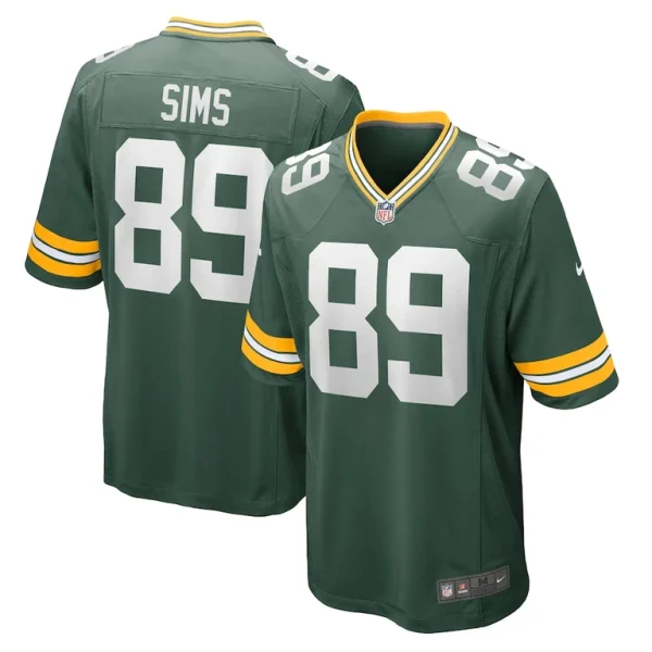 Ben sims green bay packers nike team game jersey Green