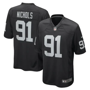 Bilal nichols las vegas raiders nike game player jersey Black