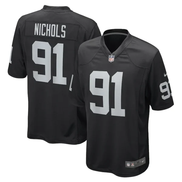 Bilal nichols las vegas raiders nike game player jersey Black