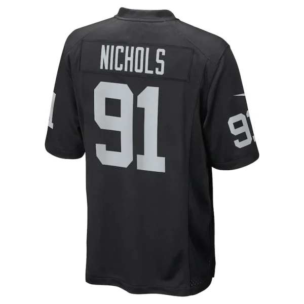 Bilal nichols las vegas raiders nike game player jersey Black L
