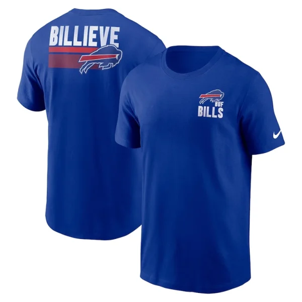 Billieve buffalo bills nike blitz essential t shirt Royal