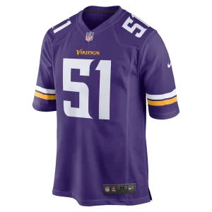 Blake cashman minnesota vikings nike team game jersey Purple M