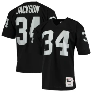 Bo jackson las vegas raiders 1990 mitchell ness authentic throwback retired player jersey Black
