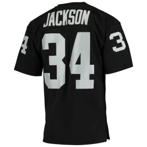 Bo jackson las vegas raiders 1990 mitchell ness authentic throwback retired player jersey Black 44