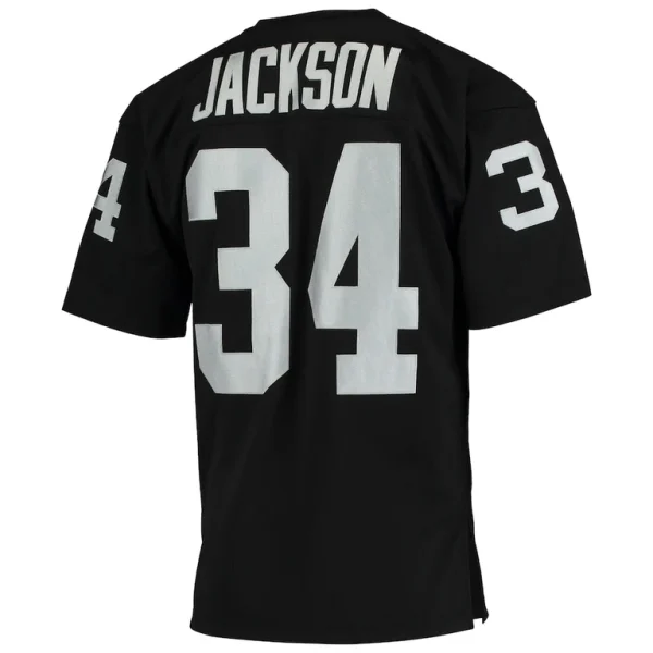 Bo jackson las vegas raiders 1990 mitchell ness authentic throwback retired player jersey Black 44