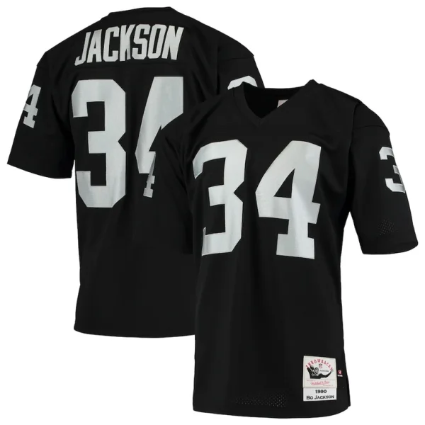 Bo jackson las vegas raiders 1990 mitchell ness authentic throwback retired player jersey Black