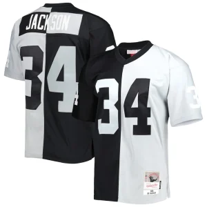 Bo jackson las vegas raiders mitchell ness 1988 split legacy replica jersey Blacksilver
