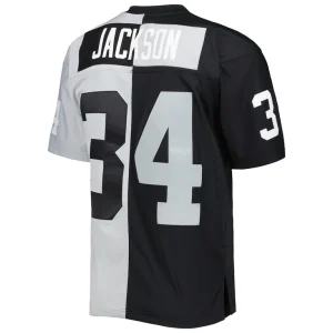 Bo jackson las vegas raiders mitchell ness 1988 split legacy replica jersey Blacksilver L