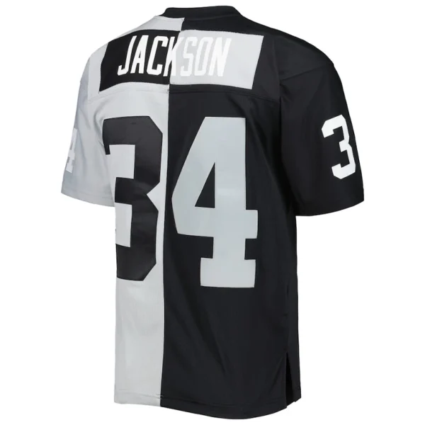 Bo jackson las vegas raiders mitchell ness 1988 split legacy replica jersey Blacksilver L