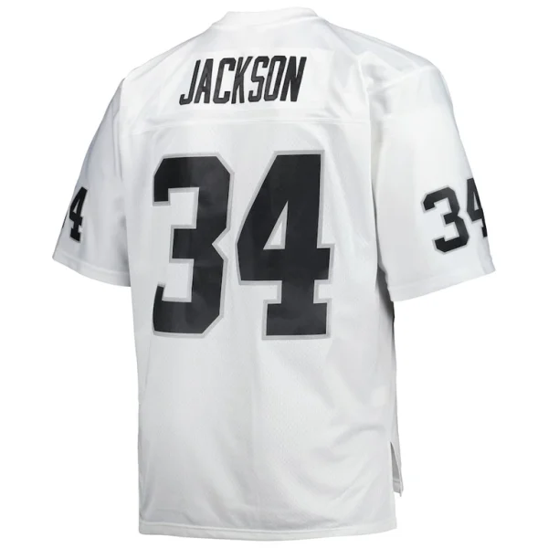 Bo jackson las vegas raiders mitchell ness big tall 1988 retired player replica jersey White 4XB